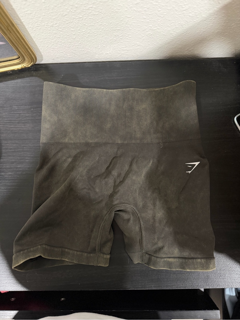 Gymshark High-Waisted Seamless Olive Bike Shorts
